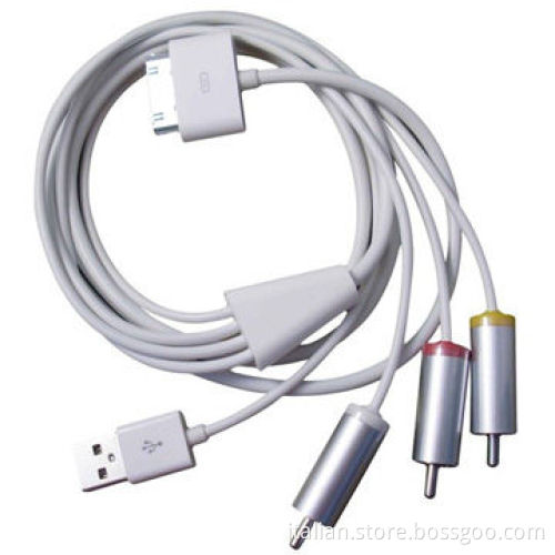 30-pin Dock to RCA AV Cable for Apple Charge & Sync
